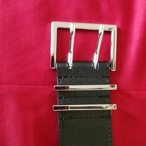 Lane Bryant Double Prong Stretch Black Belt